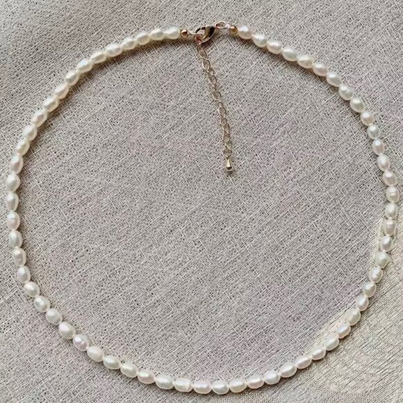 NEW Pearl Necklace Chocker Freshwater Pearls Preppy Old Money Feminine Coquette - Picture 5 of 12